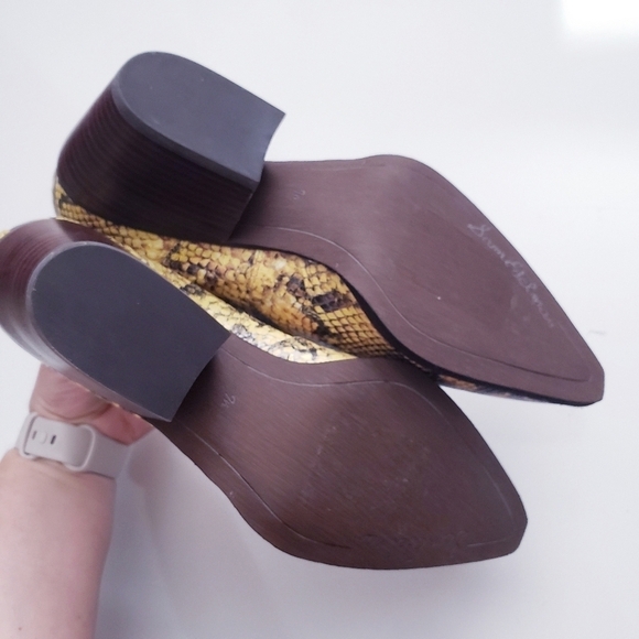 Sam Edelmen Yellow Snake Print Booties - Picture 6 of 8